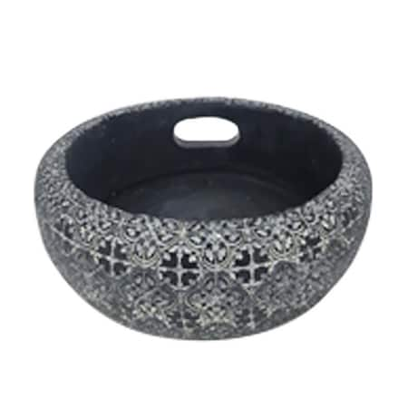 Black/Gray Resin Echo Dot Holder Outdoor Decoration, 3PK